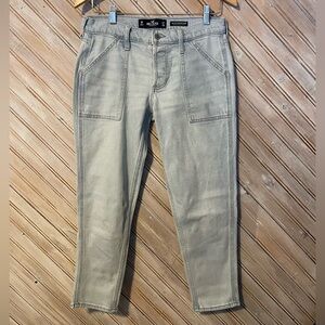 Hollister denim capri jeans 27 W 25 L low rise crop boyfriend vintage stretch